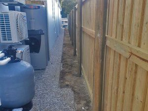Narrow side of house landscaping Cairns 