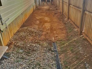 Narrow side of house landscaping Cairns 
